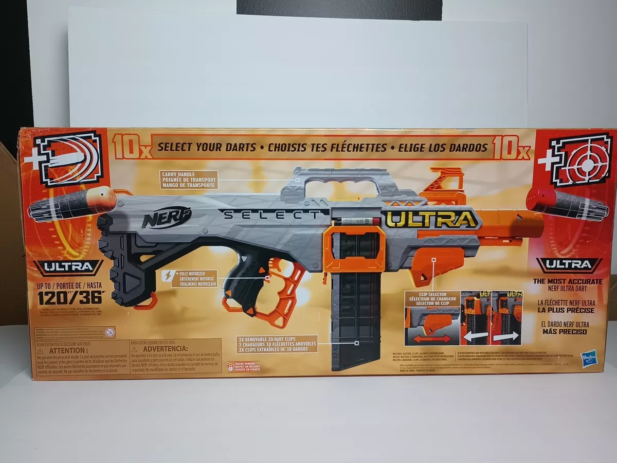 Nerf Ultra Select Fully Motorized Blaster, Includes Clips and Darts