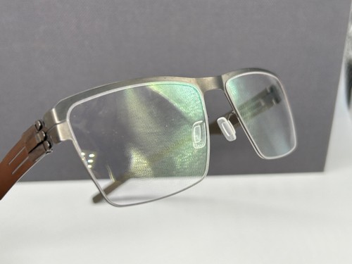 Ic! Berlin Eyeglasses Frames Men Woman Gray Square Large L Francois S. NP:499€ - Picture 11 of 13