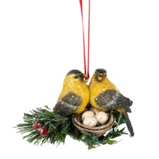 Goldfinch w/Nest Ornament