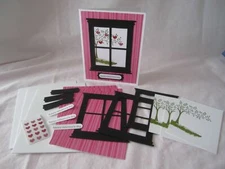 Card KIT VALENTINE'S DAY Cards One Finished Card, THREE to be Assembled Blank In