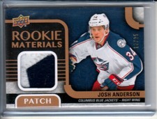 2015-16 Upper Deck Rookie Patch #JA Josh Anderson RC /25 - Columbus Blue Jackets