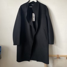 Uniqlo +j Uniqlo Jil Sander Cashmere Blend Collarless Coat Size S Black