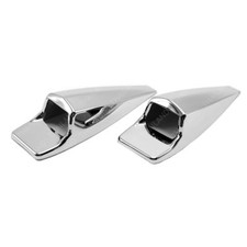 Windshield Washer Water Spray Jet Nozzle Cover V1 Chrome Trim For Universal Car