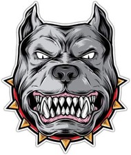 Angry Bulldog Head Dog Dogs Pet Car Bumper Window Sticker Decal 4"X5"