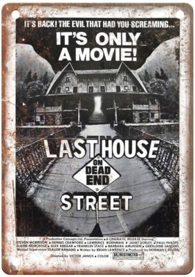 Last House On Dead End Street Vintage Movie Poster Retro Look Metal Sign MP2573