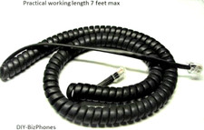 2-Pack Flat Black 12Ft Samsung Phone Handset Cord DS5000 OfficeServ Business