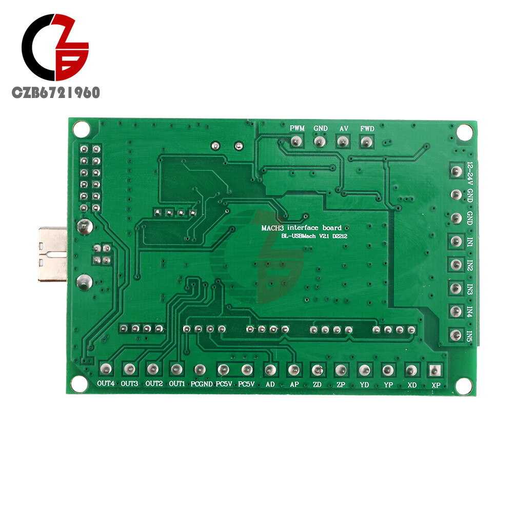 MACH3 CNC Breakout Board USB 100KHz 5-Axis Interface Driver Motion
