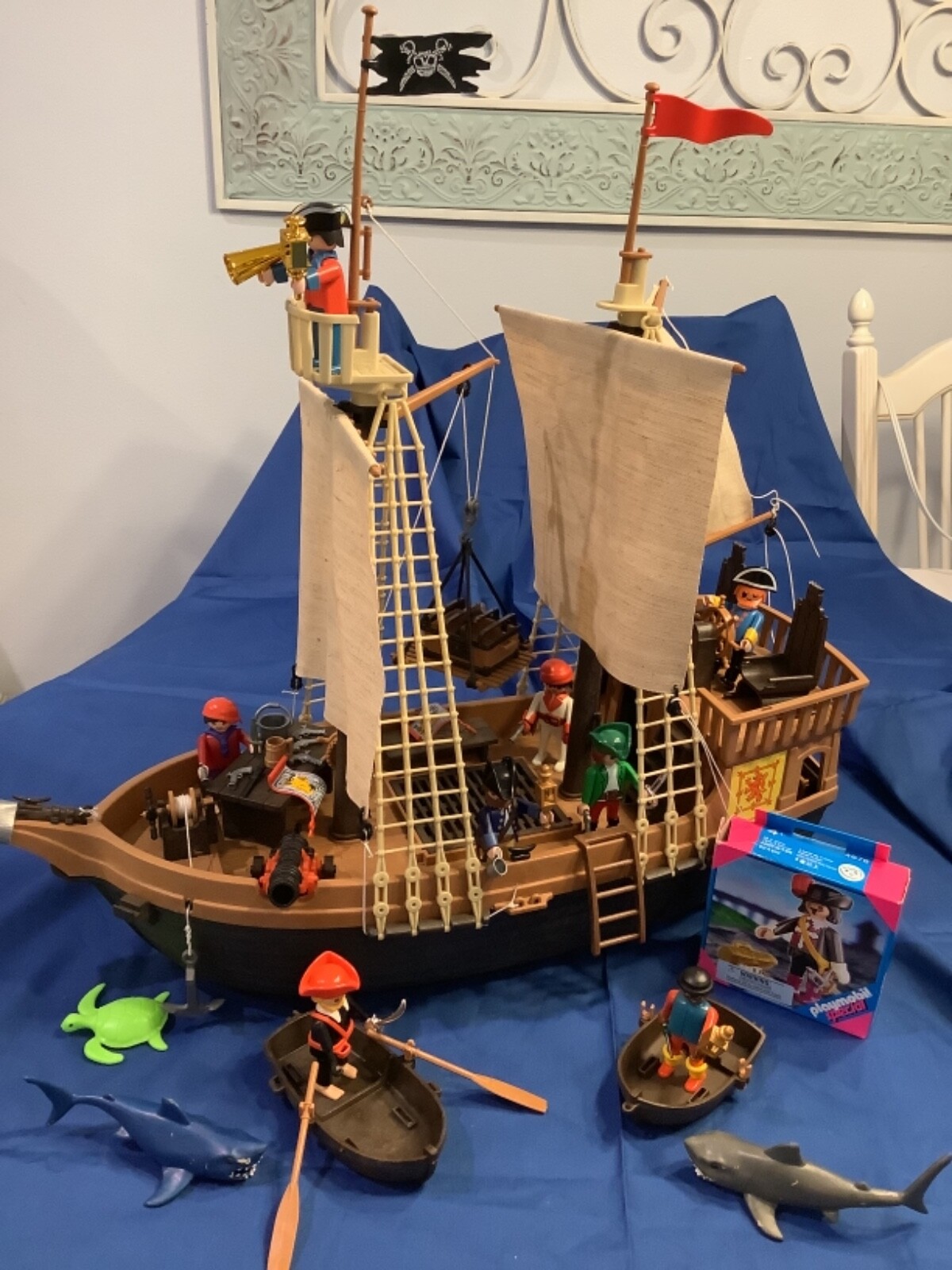 Vintage Playmobile Pirate Ship/Brig/Schooner/Frigate 3550+ extras eBay