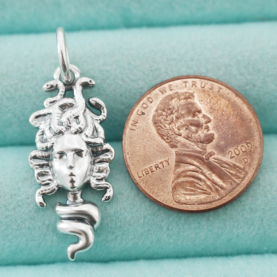 Dije colgante de plata de ley 925 Medusa mitología griega gorgonas para collar Foto 4 de 4