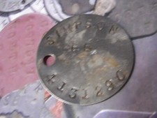 WW2 relic dogtag RAC RTR Cheshire Regiment - SIMPSON