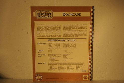 Shop Smith Heriloom projects, Book Case, 1989 spiral bound PB building book - Imagen 3 de 4