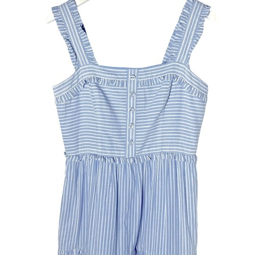 Gal Meets Glam Courtney Rio Stripe Lawn Maxi Dress Blue White Size 4 - Picture 5 of 10
