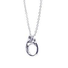 Sterling Silver Necklace w/ CZ Stones Mother and Child Pendant