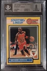1989 Michael Jordan MJ HOF Starting Line Up One On One Card BGS 8 Chicago Bulls