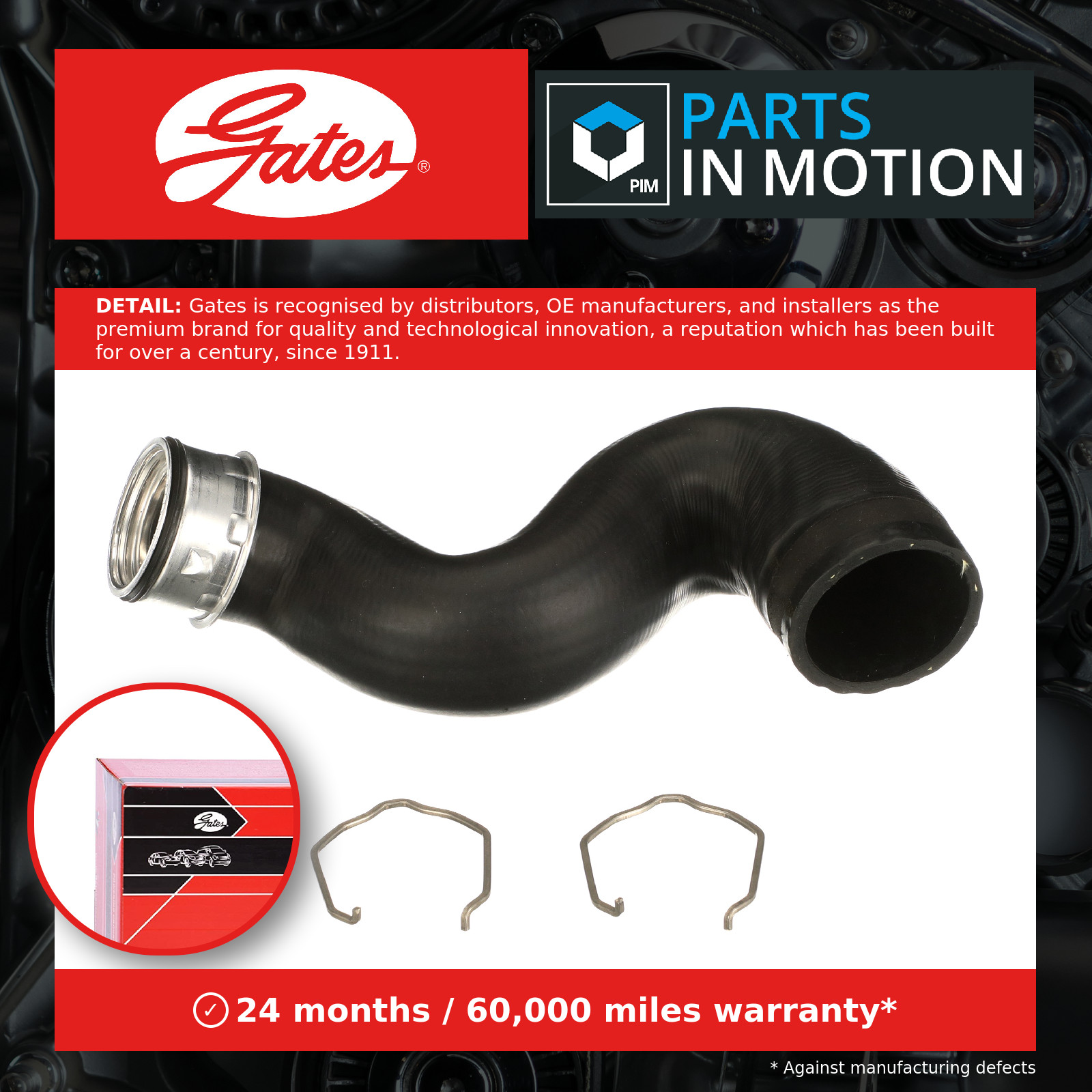 Gates 09-0760C Charge Air Hose 300mm Length 50mm Inner Diameter Fits Audi A4 A6 - Image 12