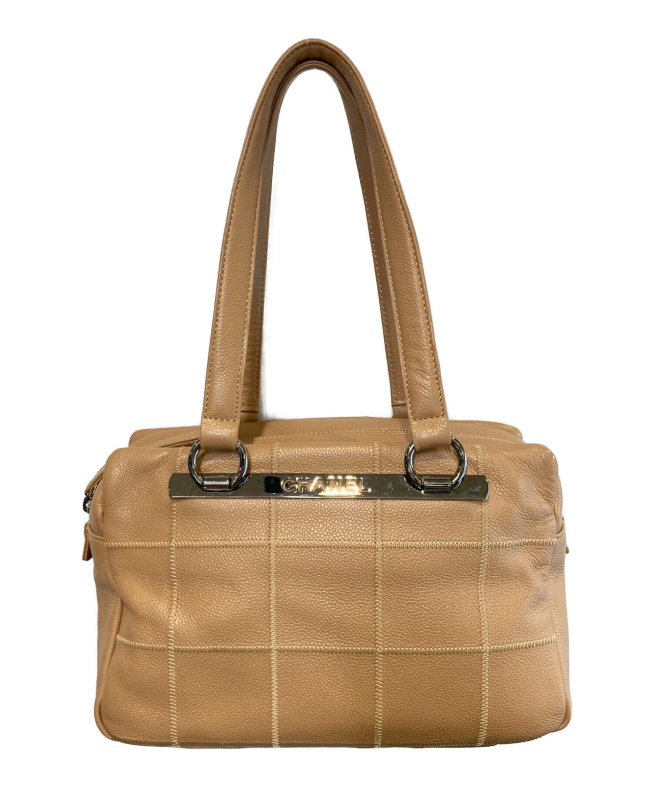 Chanel — Chanel Chocolate Bar One Shoulder Bag Beige #TFB1410