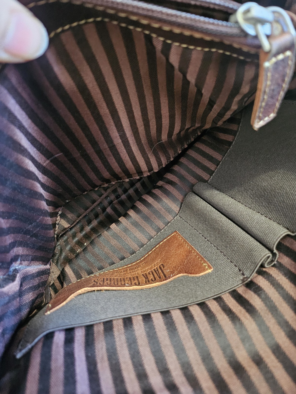 Jack Georges Backpack Embossed Tooled Genuine Lea… - image 14