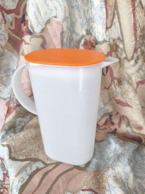 Tupperware, Preludio, Kanne Saftkanne 1,7 l weiß/orange
