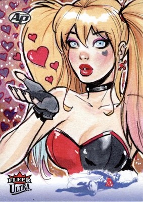 2026 Fleer Ultra Superman Harley Quinn Sketch by Patrick Finch  Artist Proof 1/1