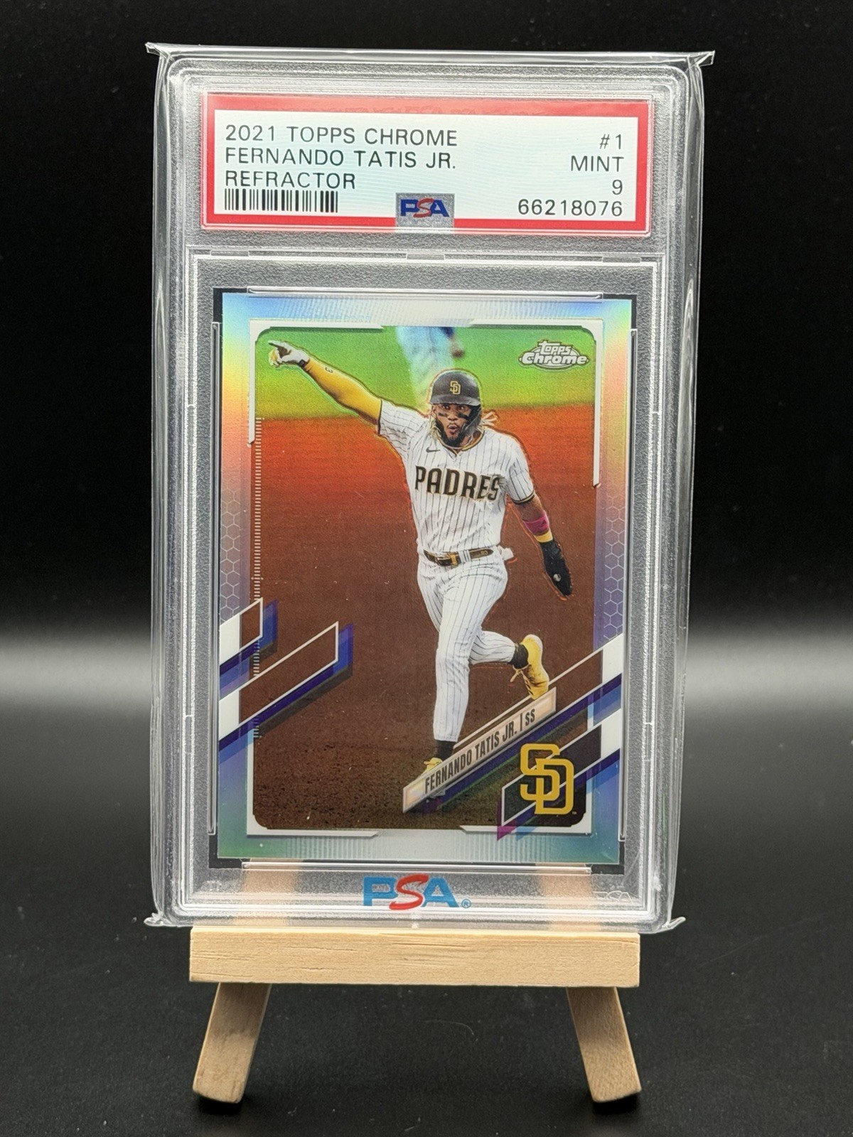 2021 Topps Chrome #1 Fernando Tatis Jr. Prism + 2 Refractors PSA 9!! view 2