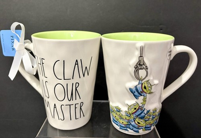 #ad Disney Pixar Aliens Rae Dunn Toy Story The Claw Is Our Master Double Sided 1 Mug $26.00