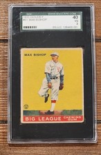 1933 Goudey #61 Max Bishop  Philadelphia Athletics  SGC 3