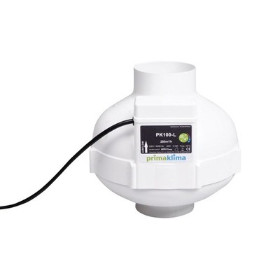 Rohrventilator PrimaKlima, 280 m³ - 1450 m³ Volumen, fertig verkabelt