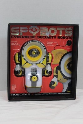 Yellow Spybots Cybernetic Security Robots new open box