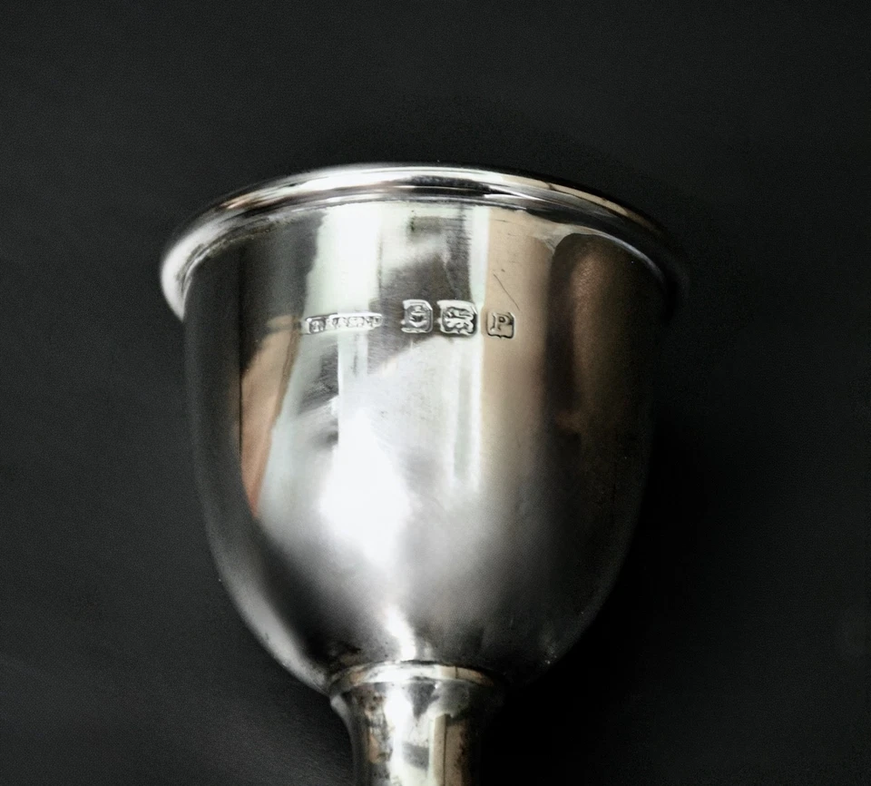 Чашка для яиц из чистого серебра - Бирмингем 1939 от S. Blanckenesee & Co - Изображение 4 из 4