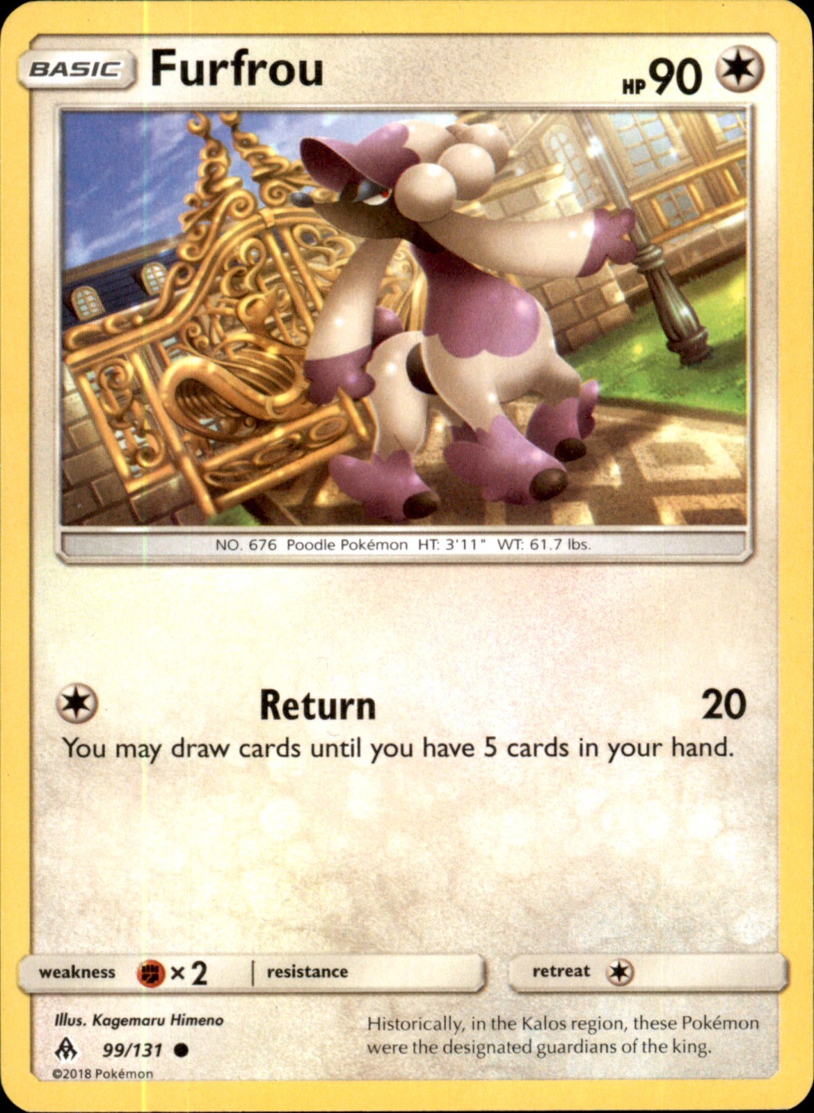 Furfrou 99/131 - Pokemon SM - Forbidden Light - LP