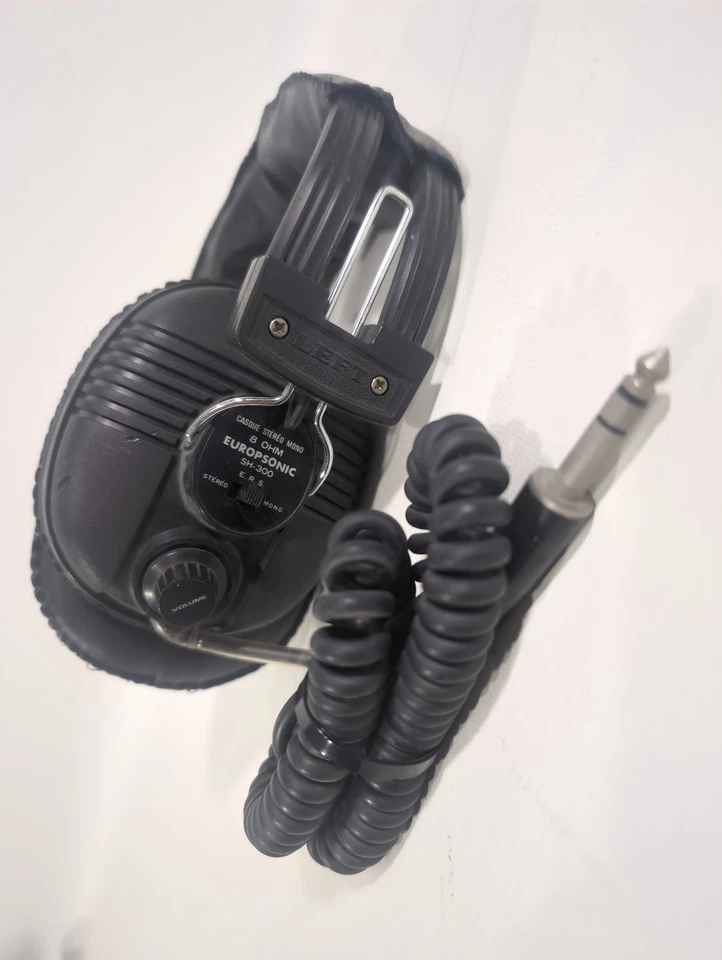 Ancien Casque Vintage audio EUROPSONIC SH-300 ERS hi-fi stereo mono 8 Ohm - PB - Photo 2/4