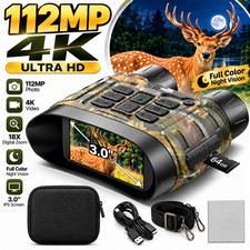 4K 112MP Full Color Night Vision Goggles 18X Zoom Infrared Vision Binoculars US