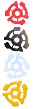 45 RPM Record Adapter Insert, Vinyl Center Hole Adapters, 4 Colors, 4-Pack 1