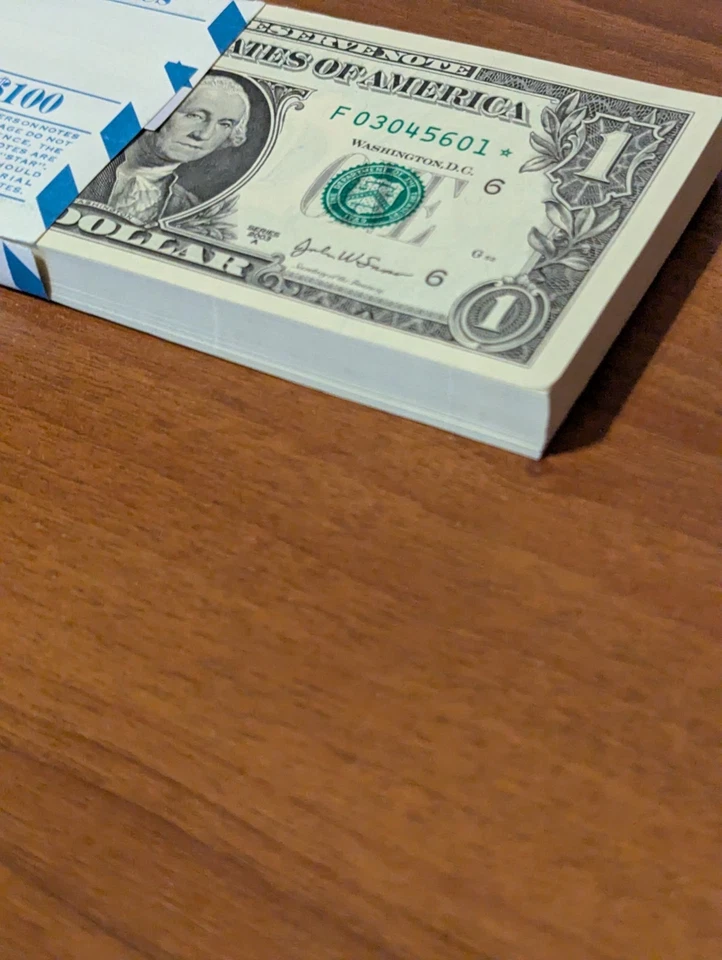 2003-A $1 FRN Pack Of 100 STAR Notes From F-Atlanta District Uncirculated - Image 3 of 3