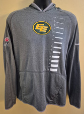 Edmonton Eskimos 2013 Reebok Authentic CFL Football Hoodie Jacket Used L Elks