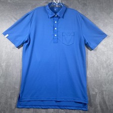 RLX Ralph Lauren Mens Wicking Golf Polo Size M Blue Performance Stretch