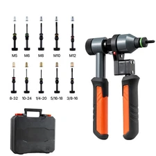 Uimoso Rivet Nut Tool Kit with Ratchet, 9-Inch, 10 Mandrels, 100 Rivet Nuts