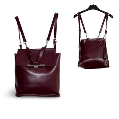 Lancaster Paris Bag Backpack Leather Burgundy Medium | eBay display picture 3