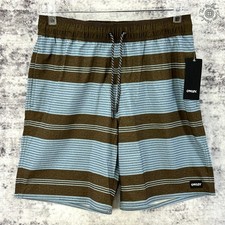 NWT Oakley Marlin RC 20" Boardshort Swimshort Blue/Brown Men's Small F0A404303