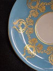 AYNSLEY ORCHARD FRUIT BLUE, Gold Gilt  Cup & Saucer England  2832 BONE CHINA  — photo 3