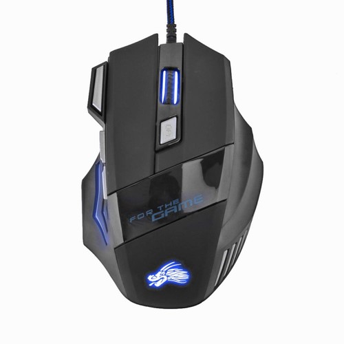 LED Optical PC Gaming Mouse USB Wired Programmable 7 Buttons 5500 DPi Mice Gamer - Picture 4 of 7