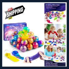 Galaxy Slime Party Favors Bulk Non-Sticky Stress Relief Putty Toy for Kids Boys