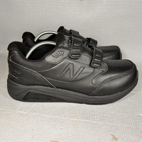 New Balance Men's Size 10.5 2E W Dual Strap Closure Thriple Black Walking Shoes - Picture 2 of 10