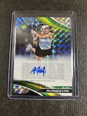 2025 Topps Chrome Tennis Elina Avanesyan RC Geometric Refractor Auto