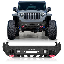Vijay New Steel Front Bumper Fits 2007-2025 Jeep Wrangler Jk Jl Jt Wd-rings