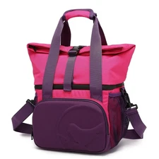 Dual Compartment Lunch Bag Insulated Lunch Box for Women and Men (Purple)