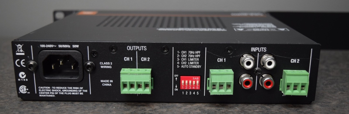 JBL CSA-2120 Commercial Series Two-Channel 2 x 120 Watt 4/8 Ohm