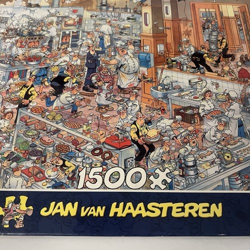 Jan Van Haasteren Puzzle 1500 Pieces In The Kitchen-LA Cuisine Complete Rare - Picture 8 of 11