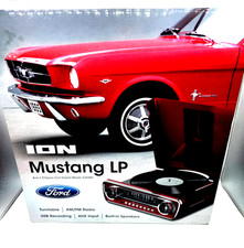 ION Mustang LP 4-in-1 Turntable AM/FM Radio USB AUX Ford Mustang NIB 