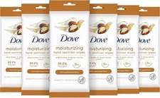 Dove Moisturizing Hand Sanitizer Wipes Shea Butter & Warm Vanilla  20ct 6 PACK